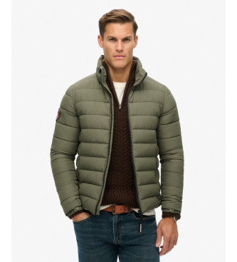 Superdry Haftowana pikowana kurtka Fuji green