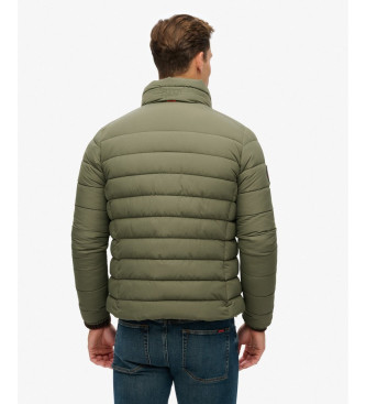 Superdry Geborduurde gewatteerde jas Fuji groen