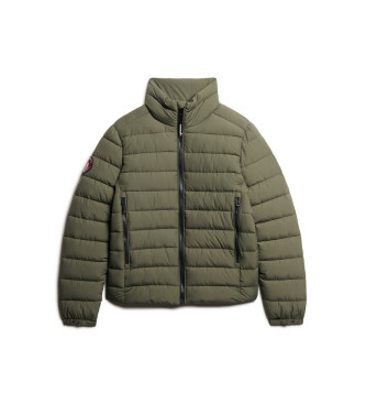 Superdry Embroidered Quilted Jacket Fuji green