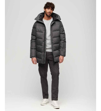 Superdry Steppjacke City Chevron grau