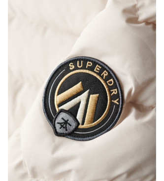 Superdry Quilted Hooded Jacket beige