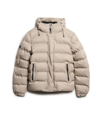 Superdry Quiltet tweedjakke med htte Sports  beige