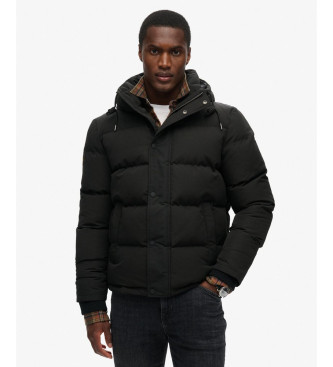 Superdry Casaco Everest com capuz e acolchoado preto