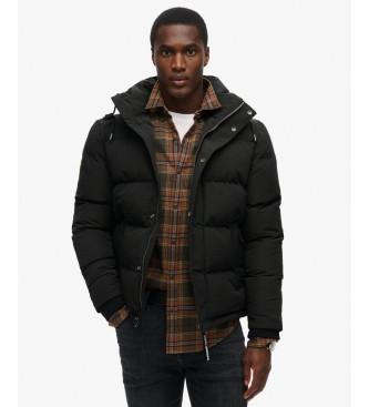 Superdry Casaco Everest com capuz e acolchoado preto