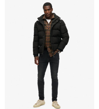 Superdry Casaco Everest com capuz e acolchoado preto