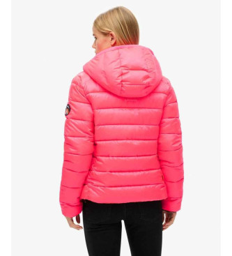 Superdry Fuji Hooded Quilted Jacket Pink