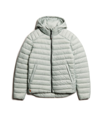 Superdry Fuji Sport hooded quilted jacket grey