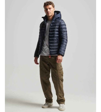 Superdry Fuji Sport Hooded Quilted Jacket Navy (veste matelasse  capuche)