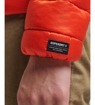 Superdry Fuji Sport Quiltad jacka med huva orange