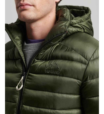 Superdry Fuji Sport Hooded Quilted Jacket green