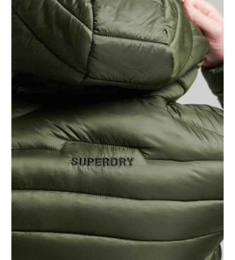 Superdry Fuji Sport Hooded Quilted Jacket green