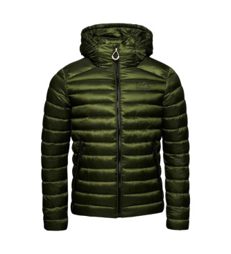 Superdry Fuji Sport Hooded Quilted Jacket green