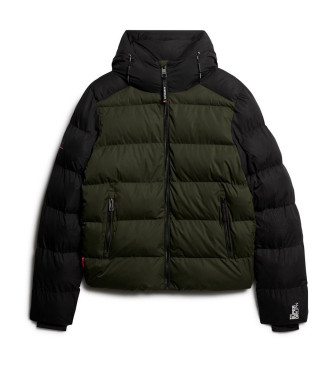 Superdry Quiltad jacka med huva svart, grn