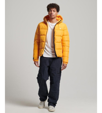 Superdry Hooded quilted jacket Sports yellow