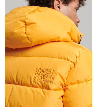 Superdry Hooded quilted jacket Sports yellow