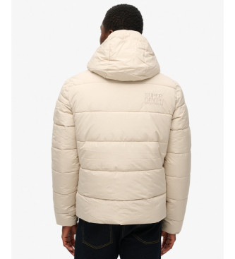 Superdry Quiltad jacka med huva Sport beige