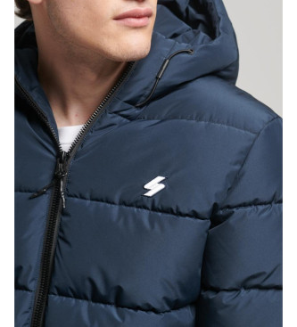 Superdry Quilted jacket with hood Sports marine