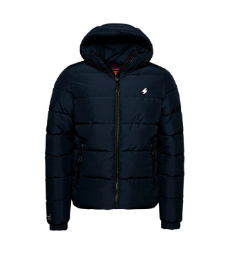 Superdry Quilted jacket with hood Sports marine