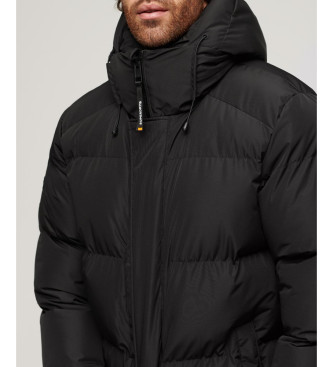 Superdry Sports Hooded Quilted Jacket black