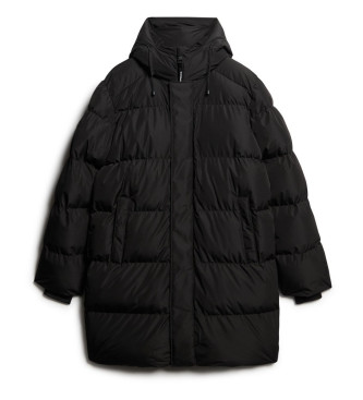 Superdry Sports Hooded Quilted Jacket black