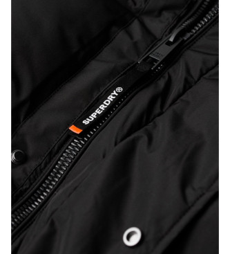 Superdry Sport Steppjacke mit Kapuze schwarz