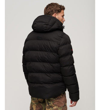 Superdry Microfibre Quilted Jacket With Hood Sport black