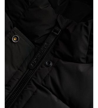 Superdry Casaco Acolchoado Desportivo Médio com Capuz preto