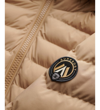 Superdry Casaco acolchoado Fuji com capuz em tecido sint�tico castanho