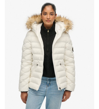 Superdry Chaqueta Acolchada Fuji Faux Fur blanco