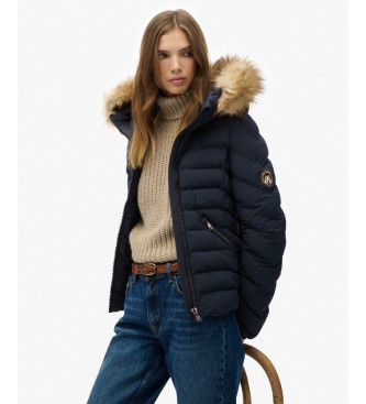 Superdry Chaqueta Acolchada Fuji Faux Fur marino