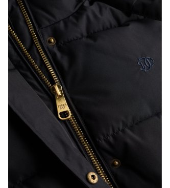 Superdry Veste matelassée haut de gamme à capuche, noire