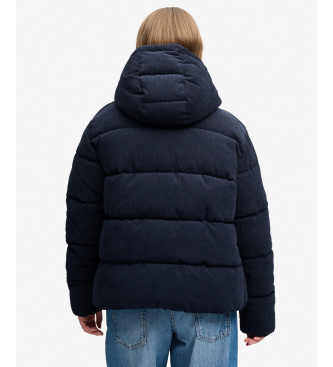 Superdry Jaqueta Acolchoada Premium de Veludo Cotelê com Capuz marinho