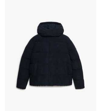 Superdry Jaqueta Acolchoada Premium de Veludo Cotelê com Capuz marinho