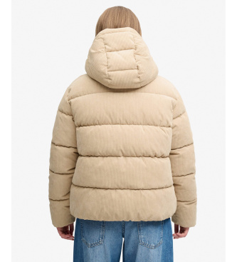 Superdry Casaco Acolchoado Premium de Bombazine com Capuz castanho