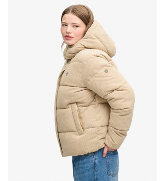 Superdry Casaco Acolchoado Premium de Bombazine com Capuz castanho