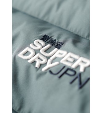 Superdry Sportowa kurtka pikowana niebieska