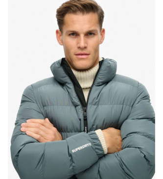 Superdry Veste de sport matelasse bleu vert