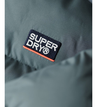 Superdry Sportowa kurtka pikowana zielonkawo-niebieska