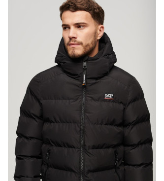 Superdry Sportowa kurtka pikowana czarna