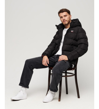 Superdry Sportowa kurtka pikowana czarna