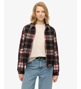 Superdry Ternet Ranch Quiltet jakke rdbrun