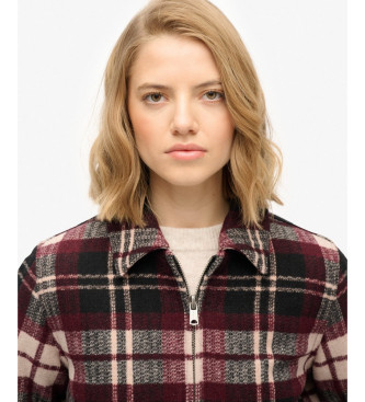 Superdry Ternet Ranch Quiltet jakke rdbrun