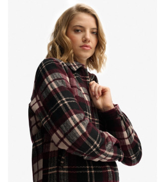 Superdry Ternet Ranch Quiltet jakke rdbrun