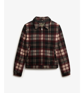 Superdry Ternet Ranch Quiltet jakke rdbrun