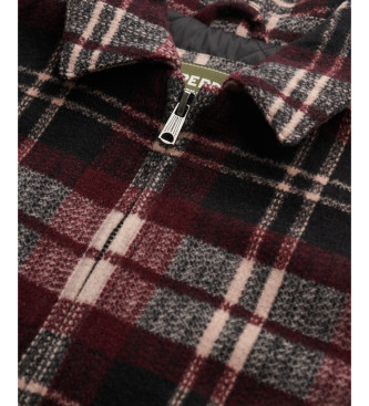 Superdry Ternet Ranch Quiltet jakke rdbrun