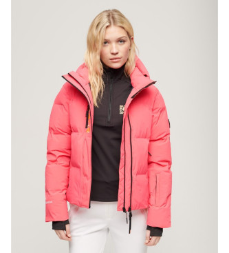 Superdry Prešita jakna s kapuco roza