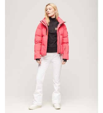 Superdry Quilted Hooded Jacket pink