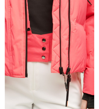 Superdry Quilted Hooded Jacket pink