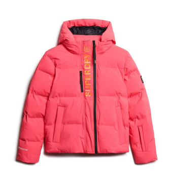 Superdry Quilted Hooded Jacket pink