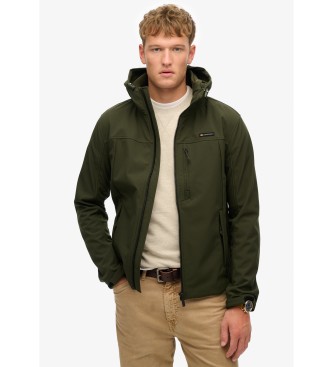 Superdry Hooded jacket in softshell fabric Trekker green